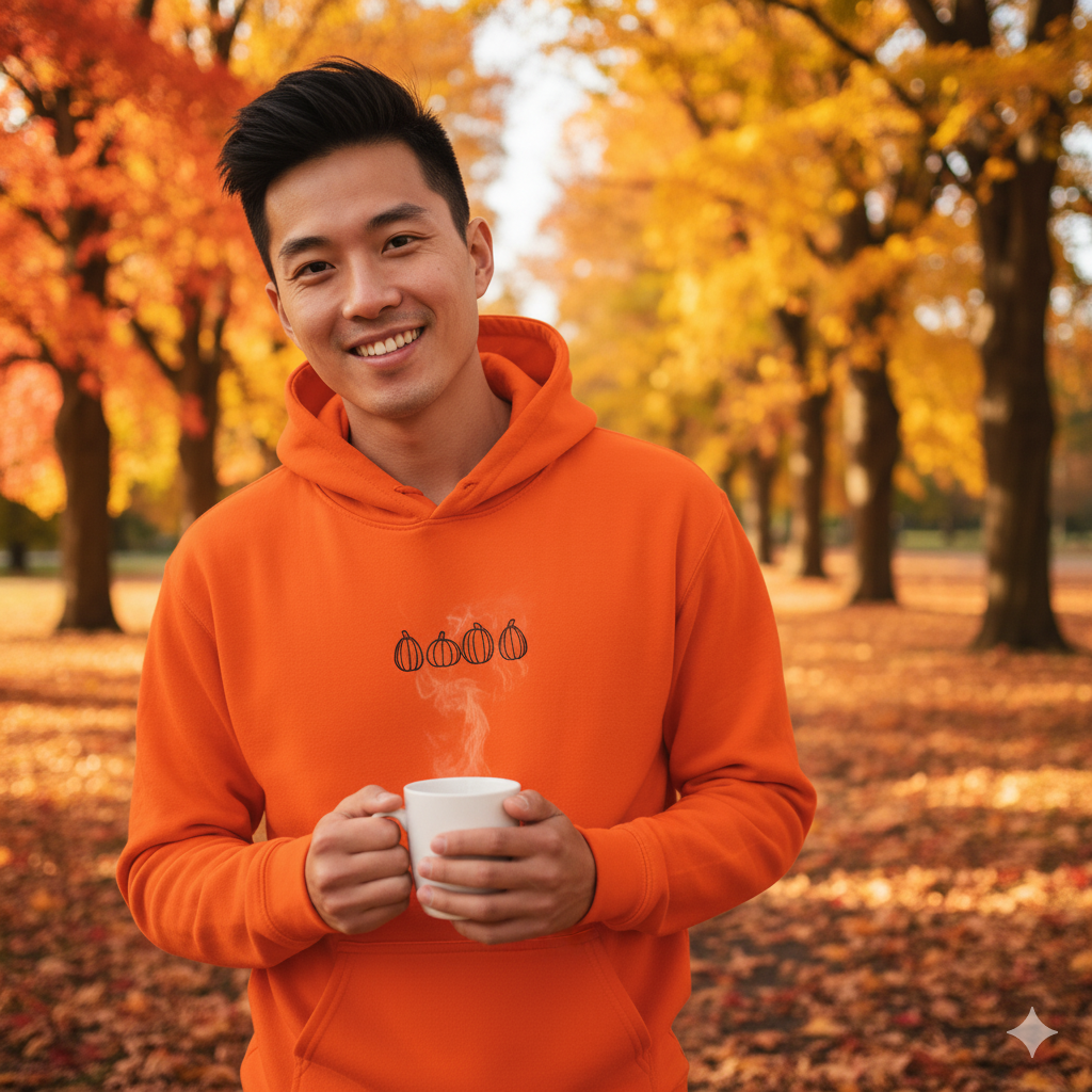 Pumpkins Embroidered Hoodie